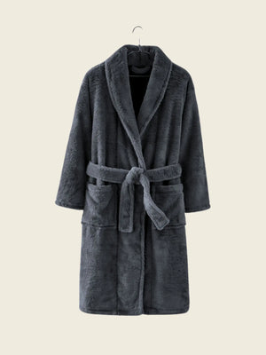 Grey Faux Fur Bathrobe: Adopt The Cocooning Trend L/XL