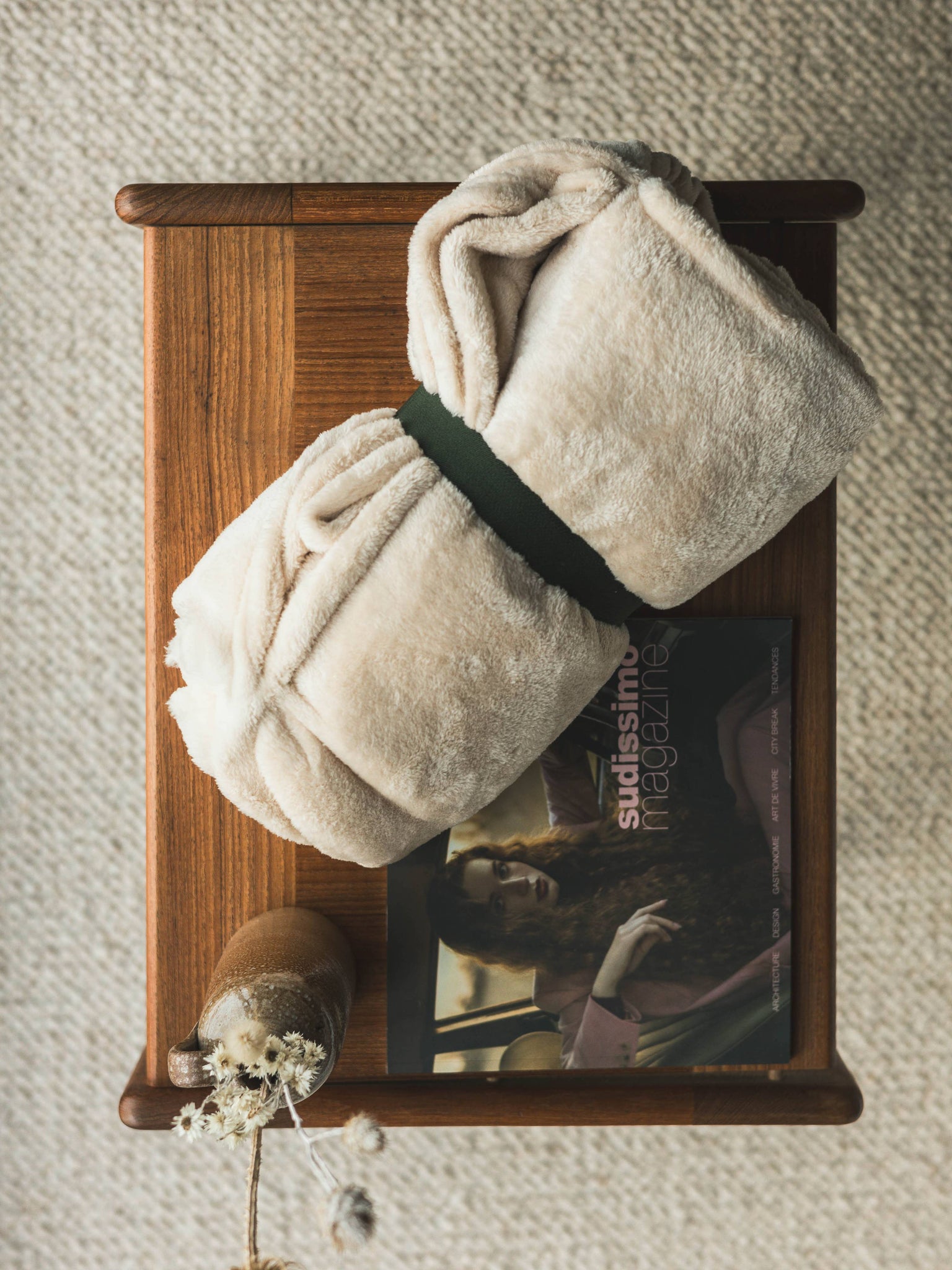 Plaid Polaire Yoga Beige thumbnail 1